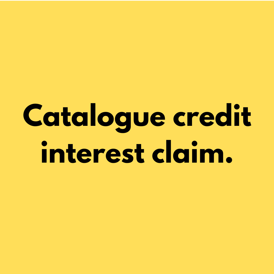 Catalogue claim Catalogue claim